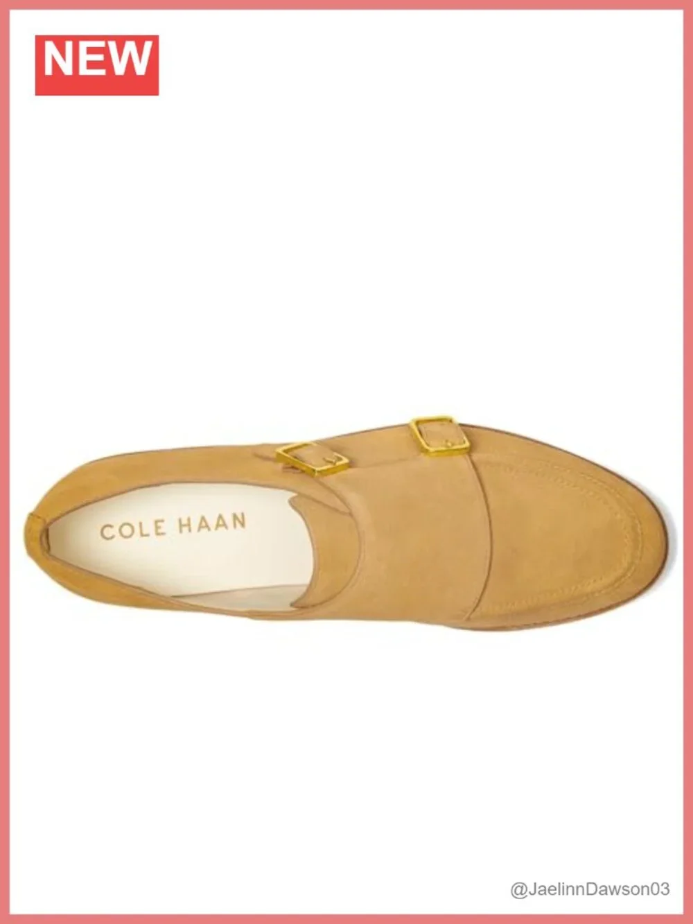 Cole Haan Women's Leather Cap Toe Monk Strap Shoes